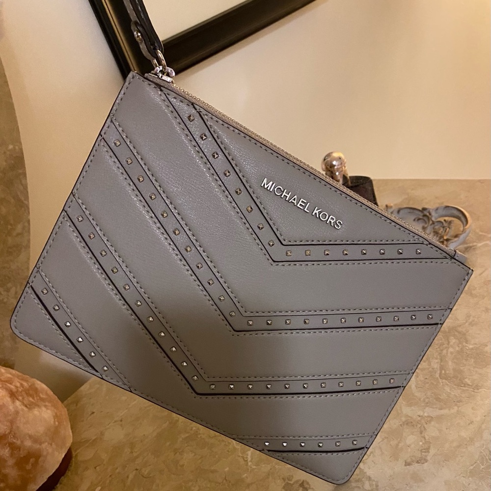 Michael Kors studded wristlet